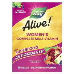 Мультивітаміни для жінок Nature's Way (Alive! Women's Energy Multivitamin-Multimineral) 50 таблеток