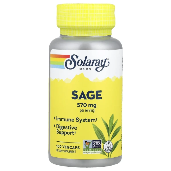 Органически выращенный шалфей (Organically Grown Sage) 100 капсул