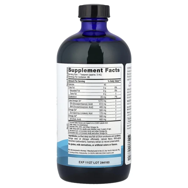 Комплексна омега Nordic Naturals (Complete Omega™) 473 мл зі смаком лимона