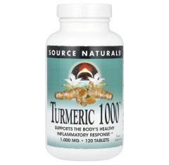 Куркума, Turmeric 1000, Source Naturals, 1000 мг, 120 таблеток