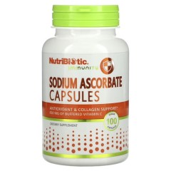 Аскорбат натрію NutriBiotic (Sodium Ascorbate) 100 капсул