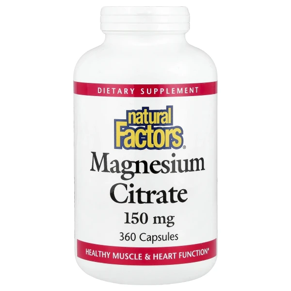 Цитрат магния Natural Factors (Magnesium Citrate) 150 мг 360 капсул