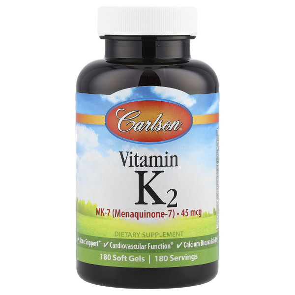 Вітамін К2-менахінон (Vitamin K2 MK-7) 45 мкг 180 капсул