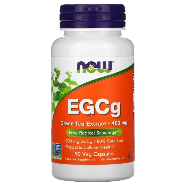 Екстракт зеленого чаю Now Foods (Green Tea Extract EGCg) 400 мг 90 капсул