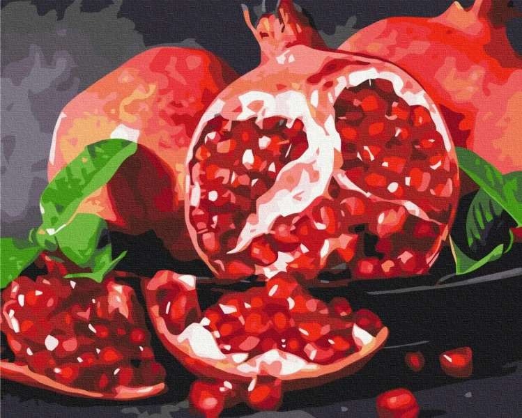 Преміум картина за номерами Смачний гранат Brushme 40x50
