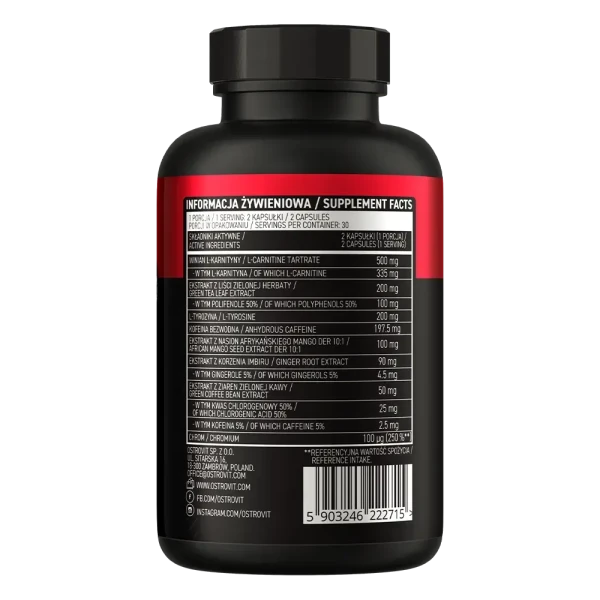 Жироспалювач для жінок Ostrovit Fat Burner for Women 60 капсул