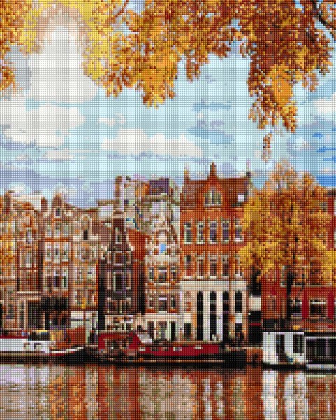 Алмазная мозаика Осенний Амстердам 40x50 Brushme