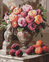 Алмазная мозаика/вышивка Букет роз в вазе 40x50 Ideyka