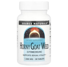 Підтримка сексуального здоров'я (горянка) Source Naturals (Horny Goat Weed (Epimedium)) 1000 мг 30 таблеток