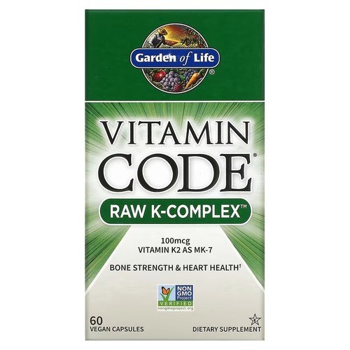 Витаминный комплекс K Garden of Life (Vitamin Code RAW K-Complex) 60 капсул