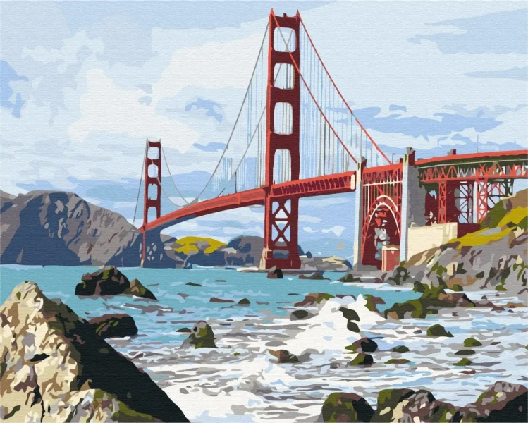 Картина за номерами Міст Сан Франциско  Brushme 40x50