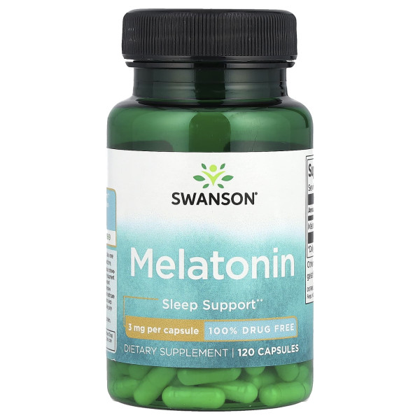 Мелатонін Swanson (Melatonin) 3 мг 120 капсул