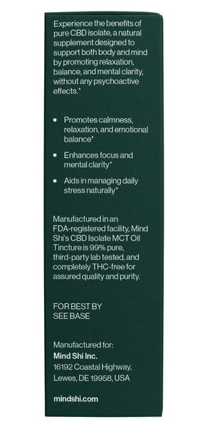CBD изолят 2000 мг Mind Shi (CBD Oil Isolate) 10 мл со вкусом апельсина