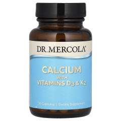 Кальцій з вітамінами Д3 та K2 Dr. Mercola (Calcium with Vitamins D3 and K2) 30 капсул