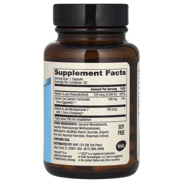 Кальцій з вітамінами Д3 та K2 Dr. Mercola (Calcium with Vitamins D3 and K2) 30 капсул