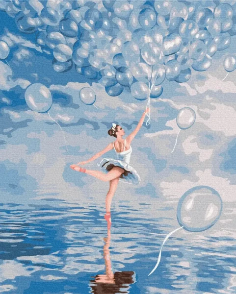 Картина за номерами Блакитна балерина  Brushme 40x50