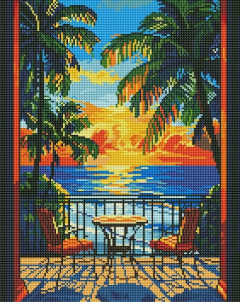 Алмазна мозаїка Райський відпочинок 40x50 Brushme