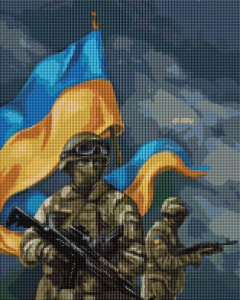 Алмазна мозаїка ЗСУ ©Ольга Бочулинська 40x50 Brushme