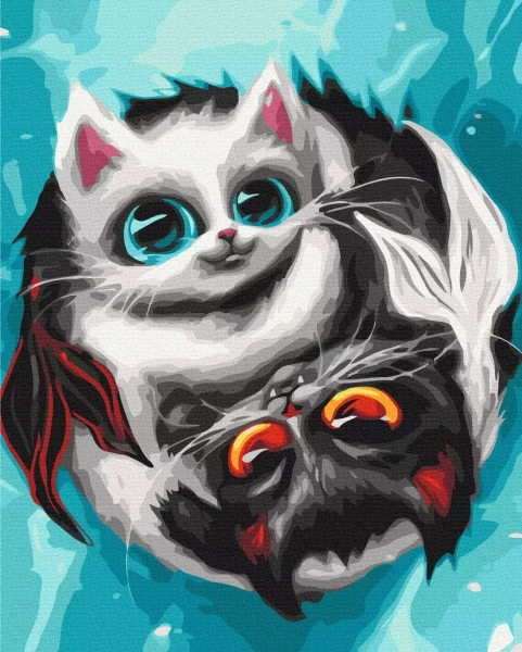 Картина за номерами Коти Риби © Маріанна Пащук 40x50 Brushme