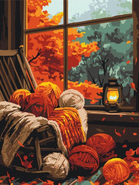 Картина за номерами Осінній затишок 30x40 Brushme