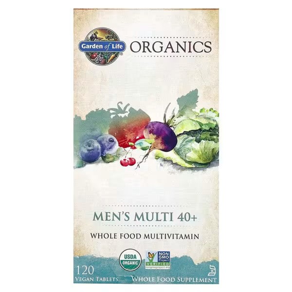Витамины для мужчин Garden of Life (MyKind Organics 40+) 120 веганских таблеток