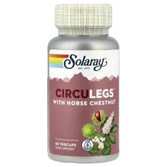 Solaray, CircuLegs, з кінським каштаном, 60 капсул VegCap