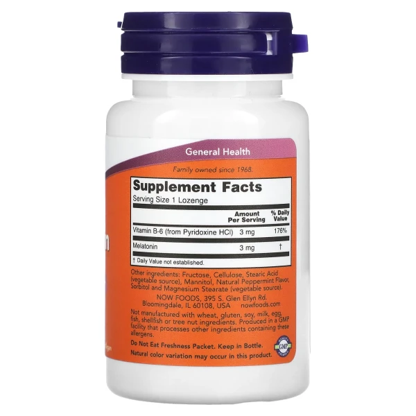 Мелатонин NOW Foods (Melatonin) 3 мг 180 пастилок