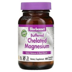 Буферизований хелатний магній 60 капсул Bluebonnet Nutrition (Buffered Chelated Magnesium)
