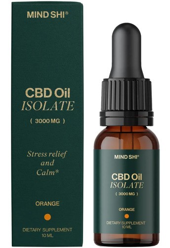 CBD ізолят 3000 мг Mind Shi (CBD Oil Isolate) 10 мл зі смаком апельсина