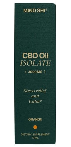 CBD ізолят 3000 мг Mind Shi (CBD Oil Isolate) 10 мл зі смаком апельсина