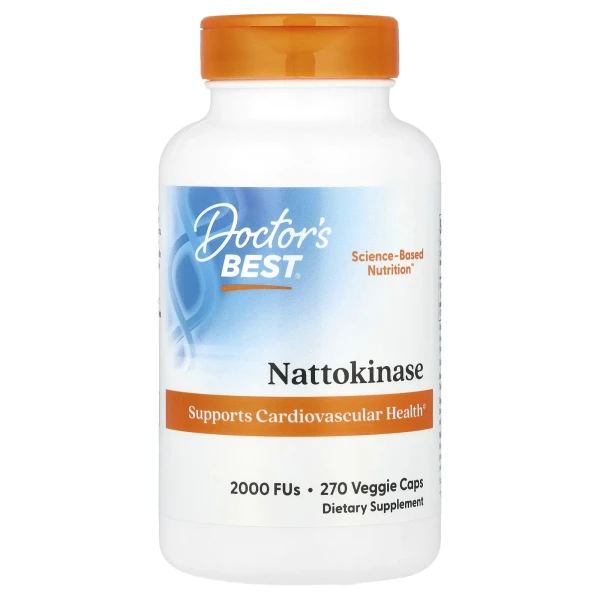 Наттокіназа Doctor's Best (Nattokinase) 2000 ФО 270 вегетаріанських капсул