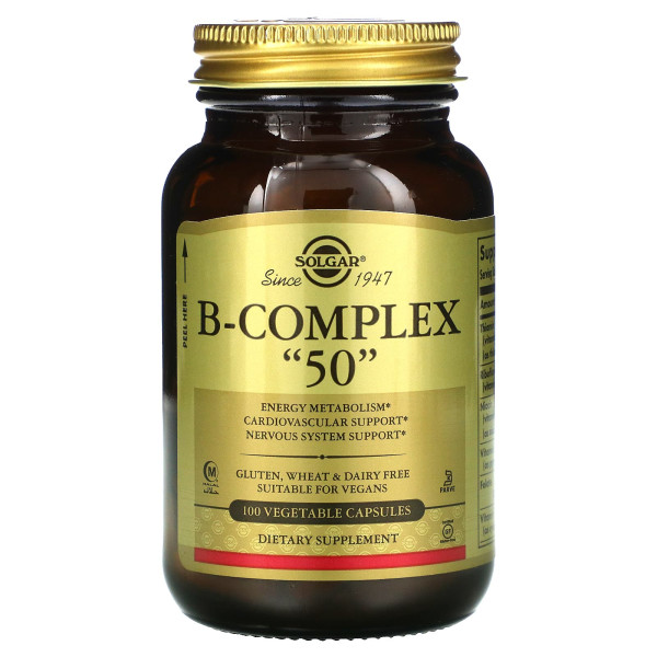 Комплекс вітамінів В-50 Solgar (B-Complex) 100 капсул