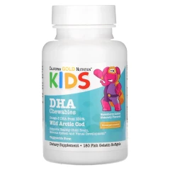 Омега 3 з ДГК для дітей (Children`s DHA chewables) 180 капсул зі смаком полуниця-лимон