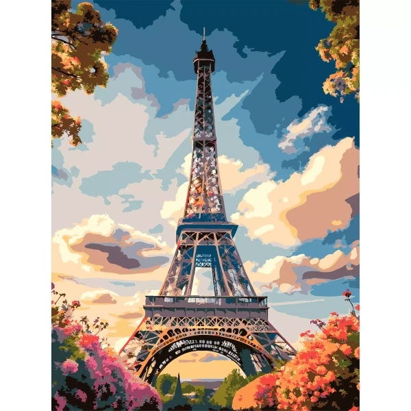 Картина по номерам Эйфелева башня 30x40