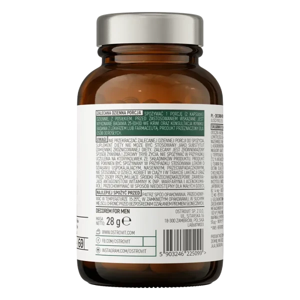 Мультивітаміни для чоловіків Ostrovit Pharma Decorem For Men 60 капсул