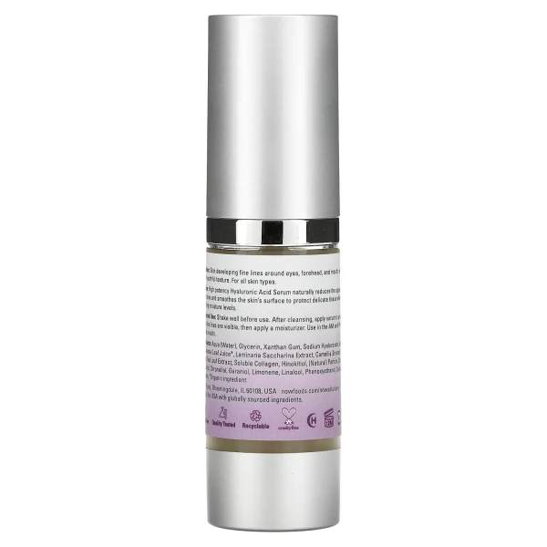 Сироватка з гіалуроновою кислотою Now Foods (Hyaluronic Acid Firming Serum) 30 мл