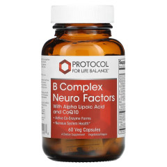 Комплекс витаминов группы В Protocol for Life Balance (B Complex Neuro Factors) 60 вегетарианских капсул