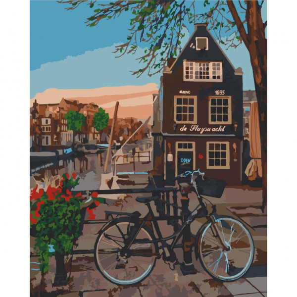 Картина по номерам Кафе в Амстердаме 40x50 см Art Craft