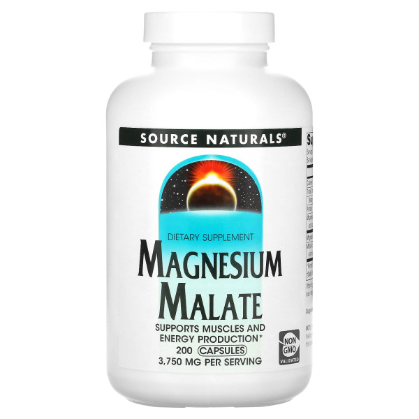 Магній малат Source Naturals (Magnesium Malate) 625 мг 200 капсул