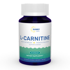 L-карнітин, L-carnitine Powerfull, Sunny Caps, 250 мг, 60 капсул