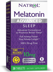 Мелатонін для сну, Melatonin Advanced Sleep, Natrol, 10 мг, 30 таблеток