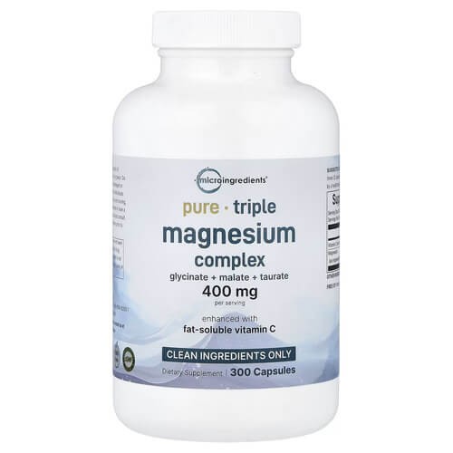 Комплекс магнію потрійний Micro Ingredients (Triple Magnesium Complex) 300 капсул