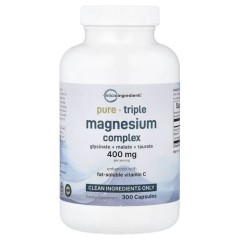 Комплекс магнію потрійний Micro Ingredients (Triple Magnesium Complex) 300 капсул
