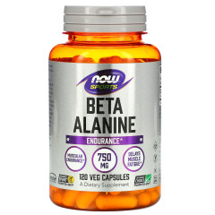 Бета-Аланін Now Foods (Beta-Alanine Sports) 750 мг 120 капсул