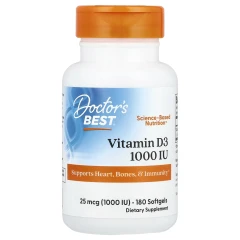 Вітамін Д3 Doctor's Best (Vitamin D3) 1000 МО 180 капсул