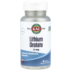 Оротат літію KAL (Lithium Orotate) 5 мг 60 капсул