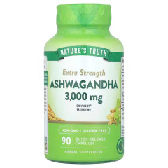 Ашваганда посилена Nature's Truth (Extra Strength Ashwagandha) 3000 мг 90 капсул швидкого вивільнення