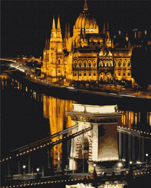 Картина за номерами Нічний Будапешт 40x50 Brushme