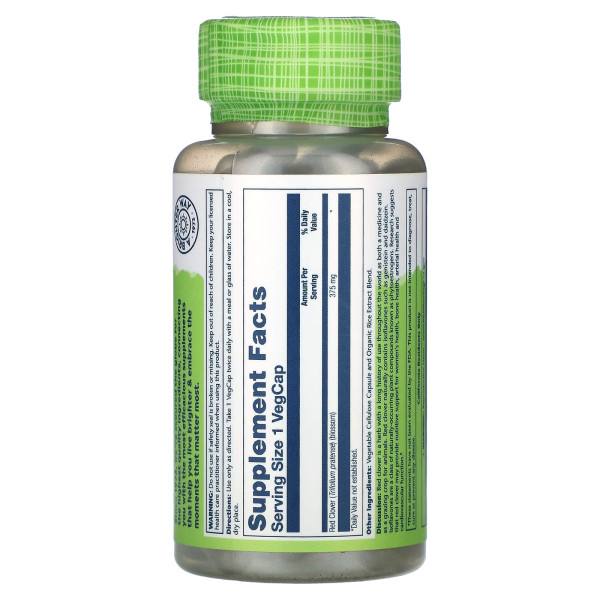 Solaray, True Herbs, червона конюшина, 375 мг, 100 капсул VegCap