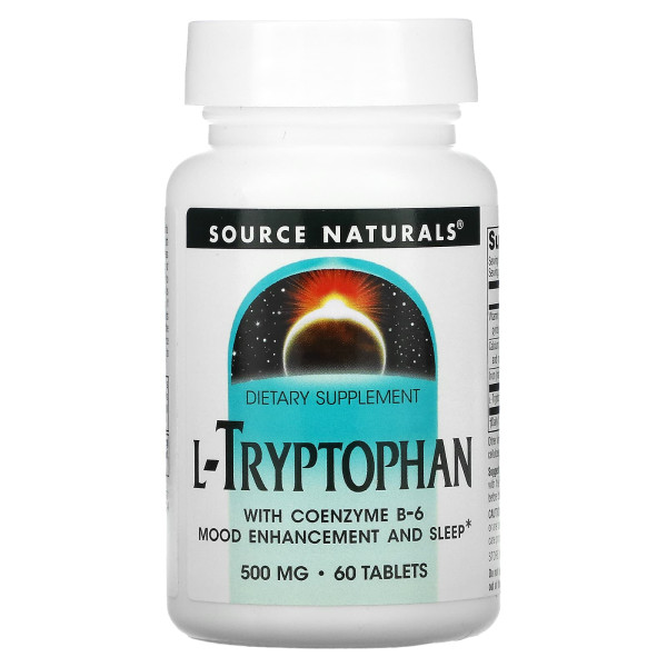 Триптофан коферментний Source Naturals (L-Tryptophan with Coenzyme B-6) 500 мг 60 таблеток